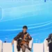 Wamendiktisaintek Stella Christie berbicara dalam High Level Talk FEKDI x IFSE 2026 di JICC Jakarta.