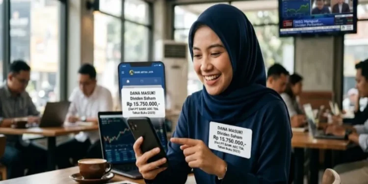 Ilustrasi saham dan dividen bank konvensional untuk nafkah keluarga