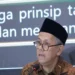 Ketua LPS Anggito Abimanyu berbicara dalam Rapat Pleno DSN-MUI Ke-61 2026 di Novotel Jakarta Pulomas